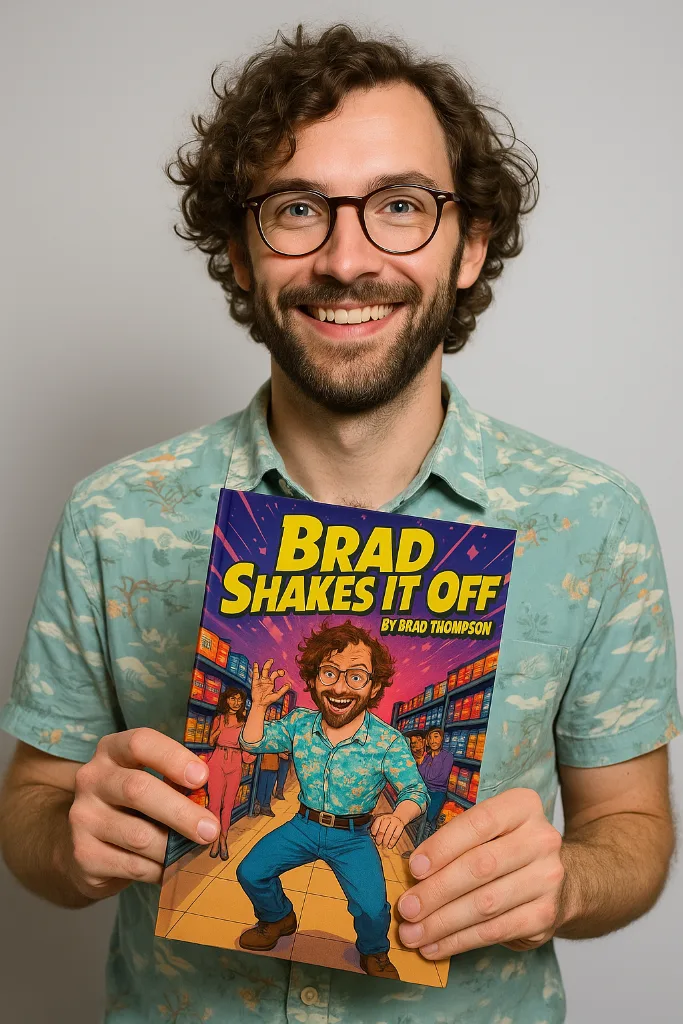 Happy person holding their personalized book